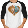 Knitting Kitten Love - 3/4 Sleeve Raglan T-Shirt