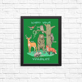 Know Your Wildlife - Posters & Prints