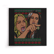 Ladies Yelling Sweater - Canvas Print
