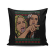 Ladies Yelling Sweater - Throw Pillow
