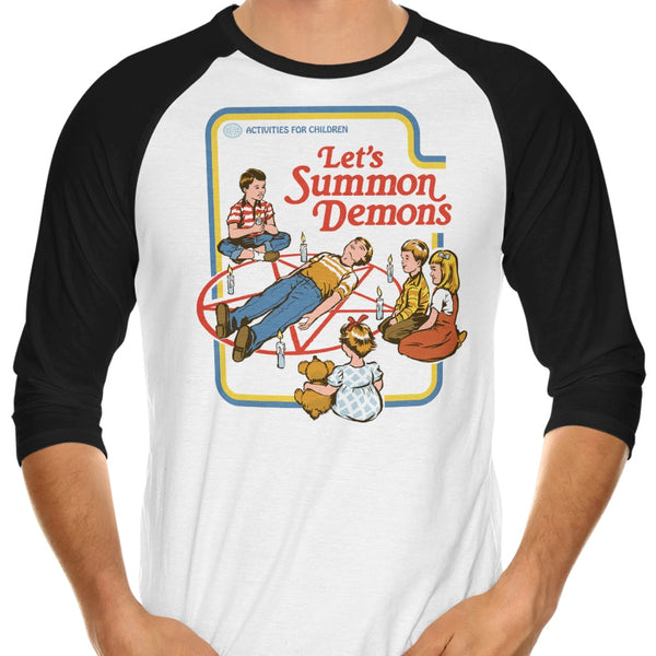 【ラプンツェル様用】REALMBUILDER / Summon The Ston Let's Summon Demons - 3/4 Sleeve Raglan T-Shirt – Once Upon a Tee