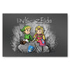 Link and Zelda - Metal Print