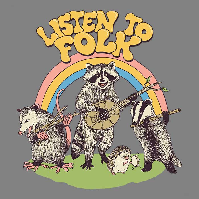 Listen to Folk - Long Sleeve T-Shirt