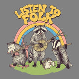 Listen to Folk - Throw Pillow