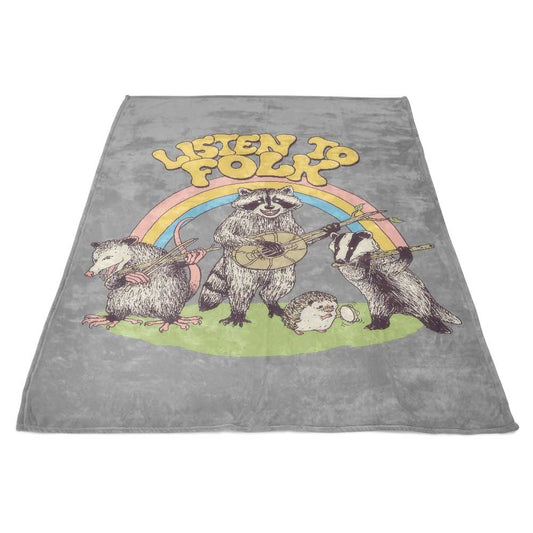 Listen to Folk - Fleece Blanket