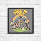 Listen to Folk - Posters & Prints