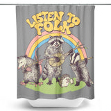 Listen to Folk - Shower Curtain