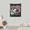 Live Fast, Eat Trash - Wall Tapestry