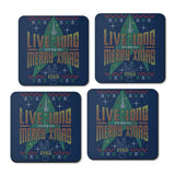 Live Long Ugly Sweater - Coasters