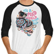 Mad World Cat - 3/4 Sleeve Raglan T-Shirt