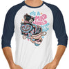 Mad World Cat - 3/4 Sleeve Raglan T-Shirt