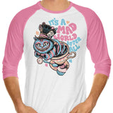 Mad World Cat - 3/4 Sleeve Raglan T-Shirt