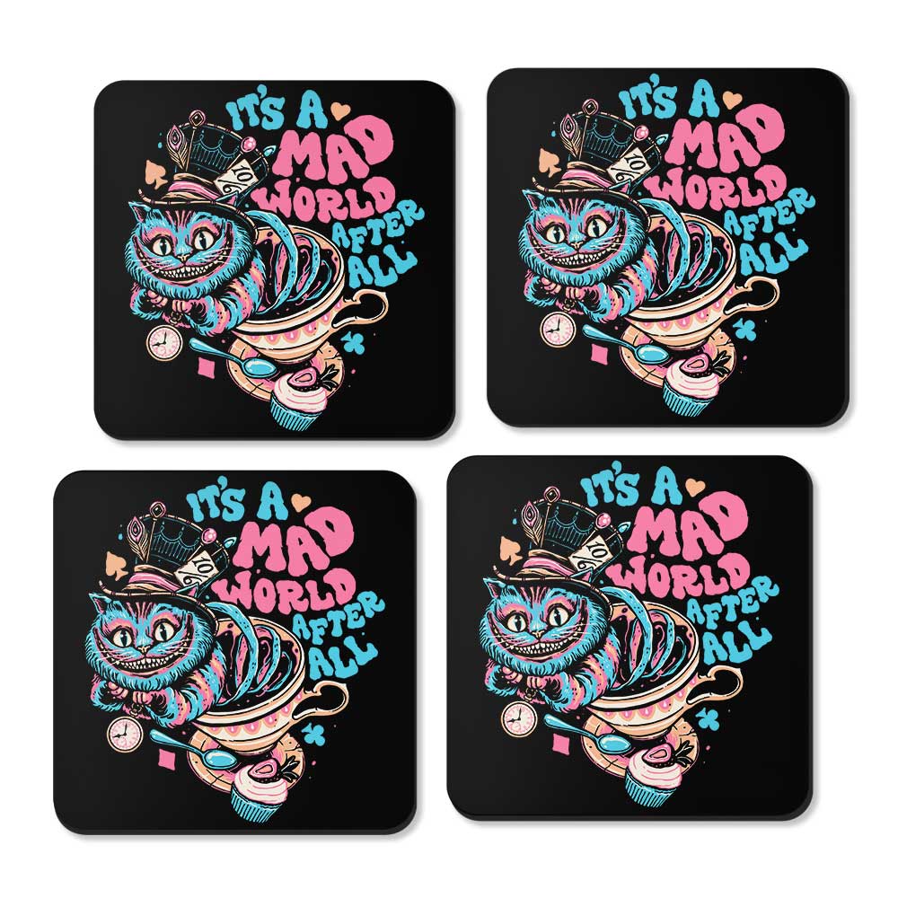 Mad World Cat - Coasters