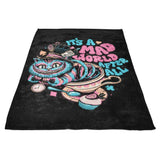 Mad World Cat - Fleece Blanket