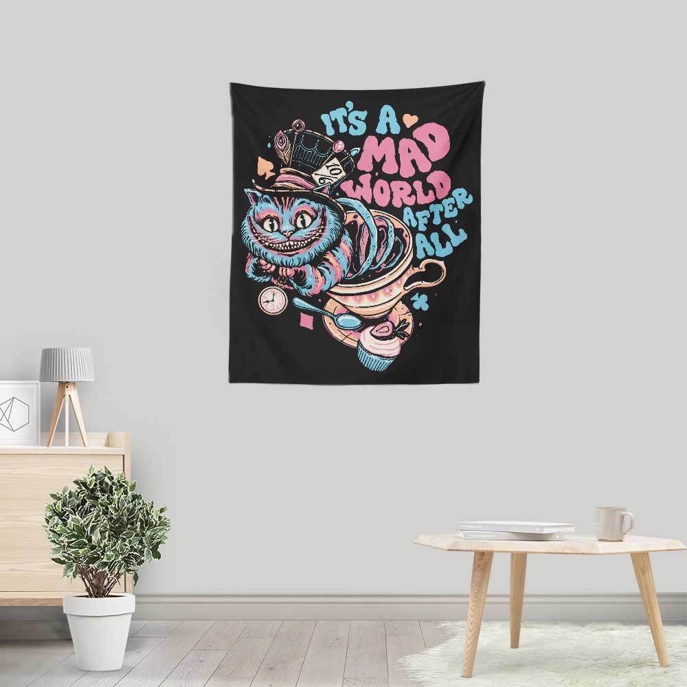Mad World Cat - Wall Tapestry