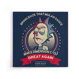 Make Dimension C-137 Great Again - Canvas Print
