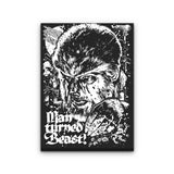Man Turned Beast - Canvas Print