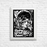 Man Turned Beast - Posters & Prints