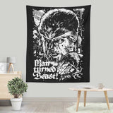 Man Turned Beast - Wall Tapestry