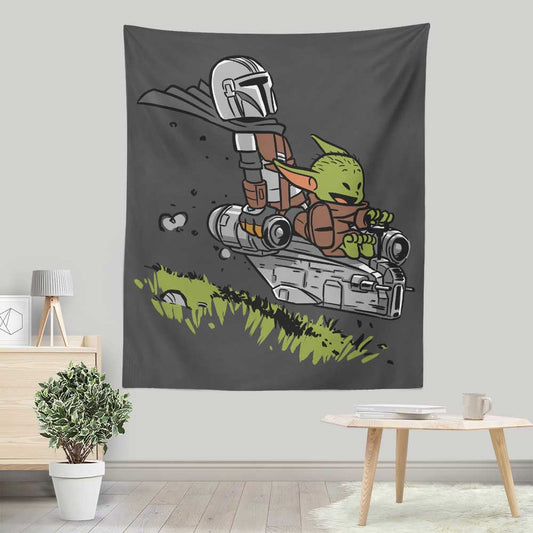 Mando and Child - Wall Tapestry