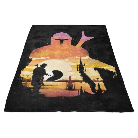 Mando Sunset - Fleece Blanket