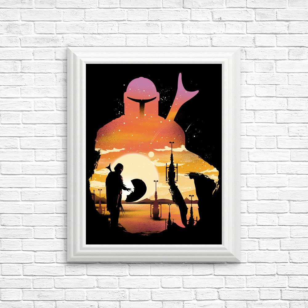 Mando Sunset - Posters & Prints – Once Upon a Tee
