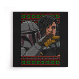 Mando Yelling Sweater - Canvas Print