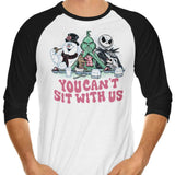 Mean Christmas - 3/4 Sleeve Raglan T-Shirt
