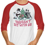 Mean Christmas - 3/4 Sleeve Raglan T-Shirt