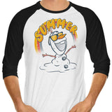 Melting Summer - 3/4 Sleeve Raglan T-Shirt