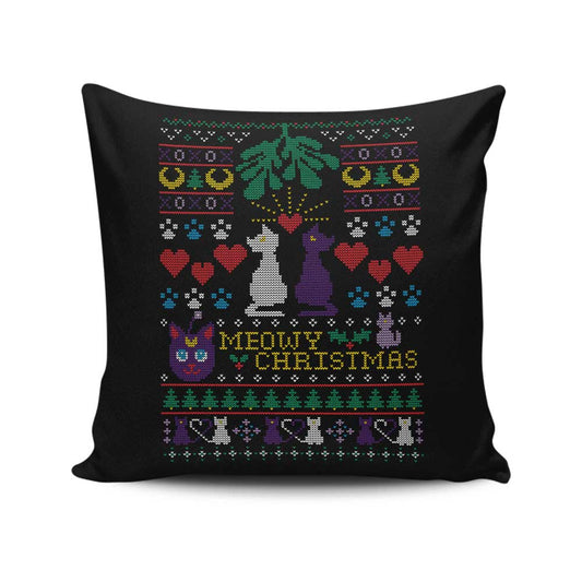 Meowy Christmas - Throw Pillow