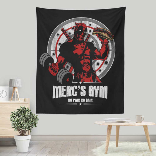 Merc's Gym - Wall Tapestry