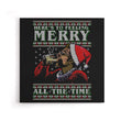 Merry All the Time Sweater - Canvas Print