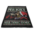 Merry All the Time Sweater - Fleece Blanket