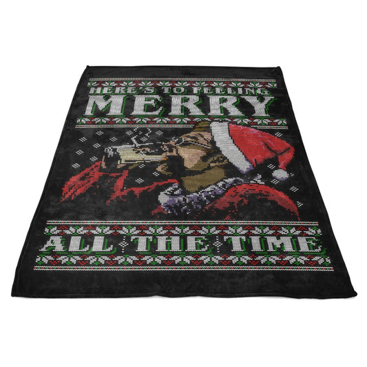 Merry All the Time Sweater - Fleece Blanket