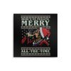 Merry All the Time Sweater - Metal Print