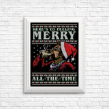 Merry All the Time Sweater - Posters & Prints