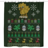 Merry Chocobo - Shower Curtain