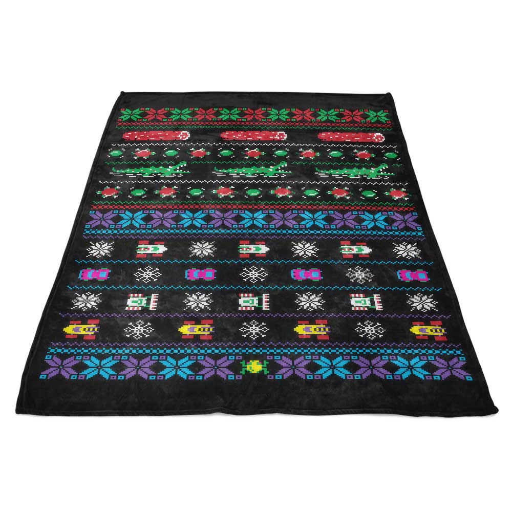 Merry Frogmas - Fleece Blanket