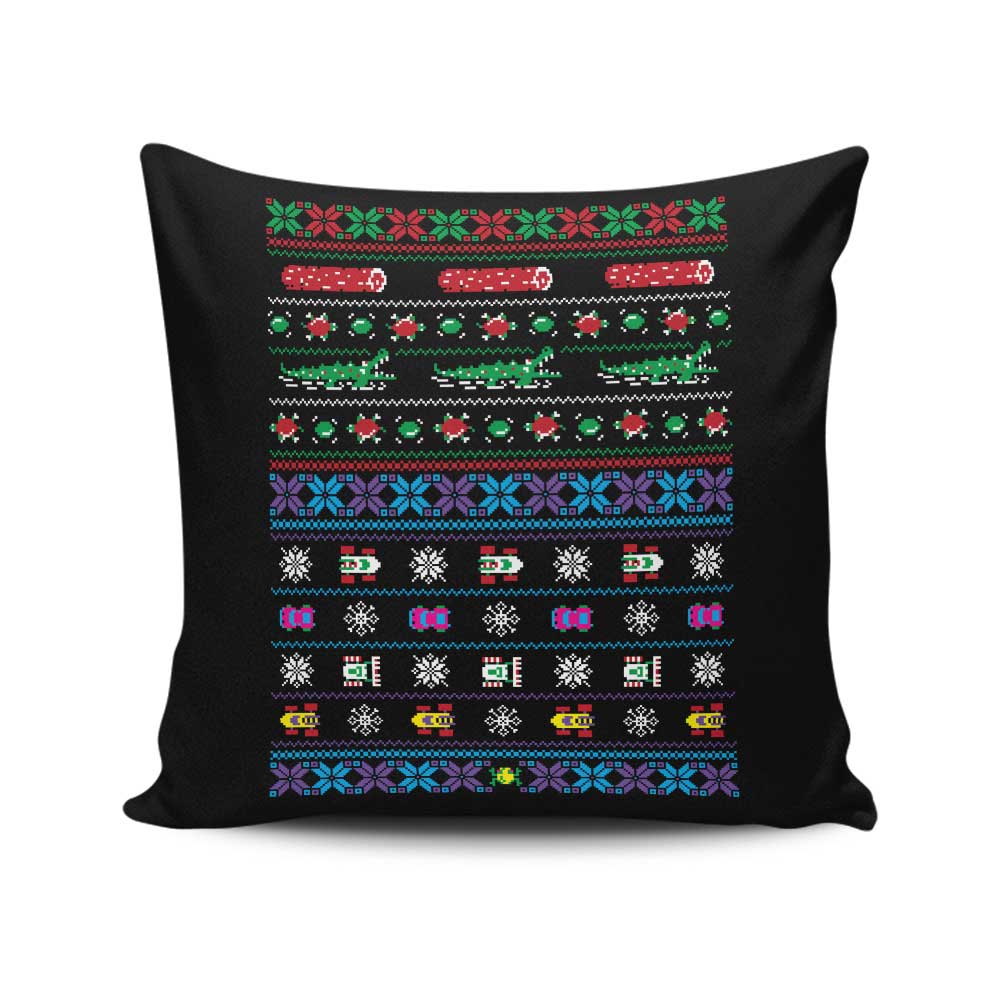 Merry Frogmas - Throw Pillow
