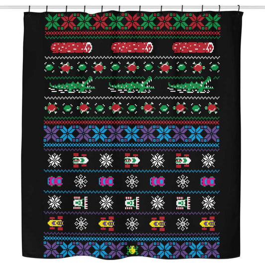 Merry Frogmas - Shower Curtain