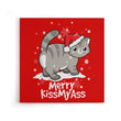 Merry Kiss My Cat - Canvas Print