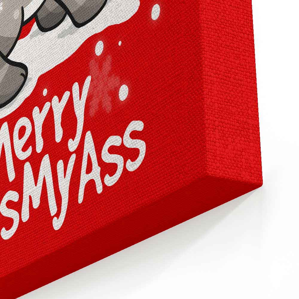 Merry Kiss My Cat - Canvas Print