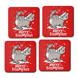 Merry Kiss My Cat - Coasters
