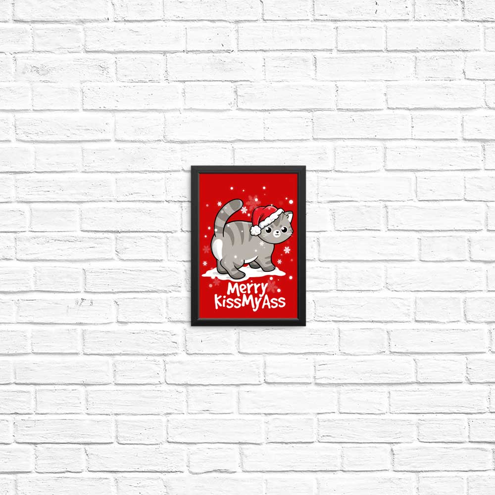 Merry Kiss My Cat - Posters & Prints
