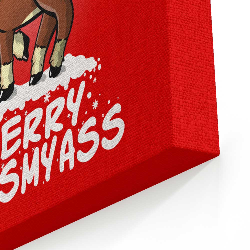 Merry Kiss My Deer - Canvas Print