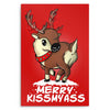 Merry Kiss My Deer - Metal Print