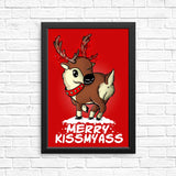 Merry Kiss My Deer - Posters & Prints