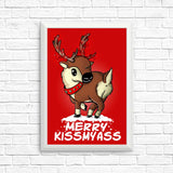 Merry Kiss My Deer - Posters & Prints