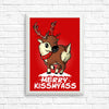 Merry Kiss My Deer - Posters & Prints